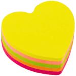 Office-cover Notes adeziv in forma de inima Office Cover SN4505I, 100 coli, 75x75mm, 5 culori neon (N105)