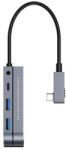 Baseus Bend Angle No. 7 USB Type-C HUB, szürke (CAHUB-CWJ0G) - notebook