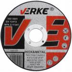 VERKE Rozsdamentes acél/fém vágókorong, Verke, V44100, 115x1, 0x22, 2