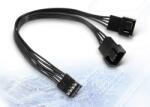 Inter-Tech 2/3/4 pin Elosztó Fekete 15cm 88885521 (88885521)