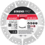 Strend Pro Premium Gyémánt vágókorong, Strend Pro Premium, 125 x 22, 23 mm, maximum 12 250 fordulat/perc, univerzális felhasználás, nedves és száraz vágáshoz (TC2232043)