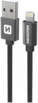 SWISSTEN Textile USB / Lightning 1, 2 m Цвят: черен