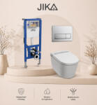 Jika Mila bidéfunkciós fali WC szett automata öblítéssel, fűtött ülőkével és króm nyomólappal 8215230000001-SET1 (JI-8215230000001-SET1)