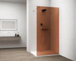 POLYSAN ESCA Walk-in zuhanyfal barna üveggel 900x2100 mm, matt fehér ES1590-03 (ES1590-03)