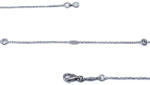 Ékszershop Köves betétes anker fehérarany nyaklánc (LM-2F) - ekszershop - 206 720 Ft
