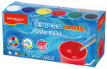Keyroad Tempera készlet, tégelyes, 6 x 25 ml, ecsettel, Keyroad, műanyag dobozban (KR972982) - tintasziget