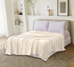 Ralex Pucioasa Patura cocolino crem cu fluturi in relief 200x230 cm (RPU-89429) Patura