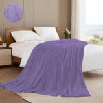 Ralex Pucioasa Patura cocolino mov lavanda cu aspect tricotat 200x230 cm (RPU-87266) Patura
