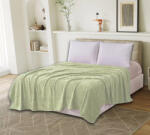 Ralex Pucioasa Patura cocolino verde deschis cu fluturi in relief 200x230 cm (RPU-89420) Patura