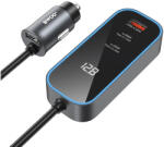 BWOO CC107 PD autós töltő 1x USB-C és USB-A port 30W fekete (CC107)