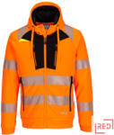 Portwest DX4 Hi-Vis cipzáras kapucnis pulóver (DX484OBRM)