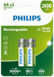 Philips újratölthető AA NiMH akkumulátor 2600 mAh, 2 db (Phil-R6B2A260/10)