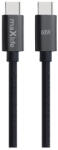 Maxlife MXUC-12 USB-C-USB-C kábel, 2, 0 m, 60 W, fekete (160750)