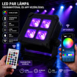  FTS Akku PAR LED Uplight - 4x15W RGBWA+UV 6in1, IP65, WiFi + DMX Vezérlés