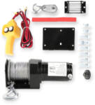 Haina Minőségi 12V/24V elektromos csörlő 1360 kg-os teherbírás, 10m/5mm acélsodrony, duplázó csiga, HA-2254
