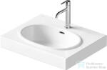 Duravit BALCOON 60x48 cm-es falra, vagy bútorra szerelhető mosdó leeresztővel, Duarshield mázzal, matt fehér 241260AC00 (241260AC00)