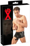 Late X LATEX - boxer + péniszköpeny (fekete) - L/XL