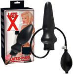 Late X LATEX - felpumpálható nagy anál kúp (fekete)