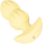 Cuties Mini - bordázott vibrációs anál plug (sárga) - sexonymous