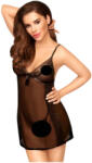 Penthouse Casual Seduction - csipke hálóing és tanga (fekete) - L/XL
