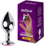 Desirel Pink Jewel M - anál plug (ezüst-pink) - sexonymous
