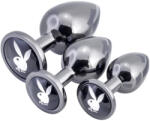 Playboy - anál plug szett - 3 részes (ezüst)