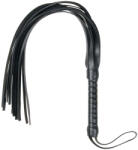 Easytoys Flogger - puha műbőr korbács (fekete) - sexonymous