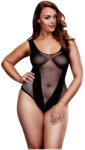 Baci Plus Size - rafinált, necc body (fekete) - XL-XXL