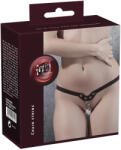Fetish - szegecses, láncos tanga (fekete) - S-L