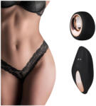 EasyToys Pantyrebel - akkus, rádiós vibrációs csipke tanga (fekete) - S-L