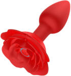 Lonely Rose Plug - akkus, rádiós anál vibrátor (piros)