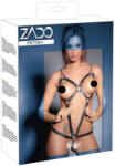 ZADO - láncos bőr testhám body (fekete) - S-L