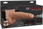 Pipedream Fetish Strap-On 7, 5 - felcsatolható, spriccelő dildó (natúr)