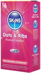 Skins - bordázott és pontozott óvszer (16db)