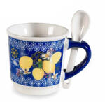 Decorer Set cana cu lingurita portelan multicolor Lamai 6x6 cm, 90 ml (A72.13.06E)