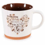 Decorer Cana cafea portelan alb maro Ø 9, 5 cm x 9 H, 350 ml (A71.49.61A)