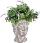 AdTrend Vaza ceramica cu plante artificiale verzi mov 18 x 14 x 38 cm (107031B)
