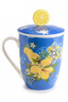Decorer Cana cu capac portelan multicolor Agrumi Ø 8 cm x 10, 5 H, 300 ml (A72.10.79C)