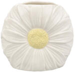 Bizzotto Vaza flori ceramica alba galbena Florysia 14, 30x8x13h (0503545deco)