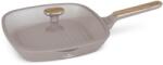 Berlinger Haus Tigaie grill cu capac Taupe Nordic Berlinger Haus BH 8336, gri mat, compatibila inductie, antiaderenta