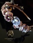 Radi handmade Елегантна диадема с лилави цветя и перли (989)