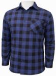 4wrk Camasa flanel HERA din bumbac 100%, in carouri bleumarin (HERA 410 BLEUMARIN L)