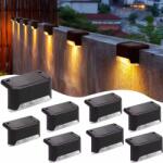 AVEX Set 8 Lampi solare LED pentru iluminat scari exterioare cu senzor crepuscular (K3092)