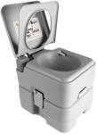  Toaleta portabila turistica cu rezervor apa curata 12 L si reziduala 12L, design compact, maxim 200 kg, 43x34x42 cm, gri (GO-Q16D2)