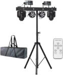 FTS PartyBar Pro 5in1 - Mozgófejes DJ Fényszett Lézerrel és Állvánnyal - hangfenyshop