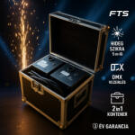 FTS Spark Machine - 2db Hideg Szikragép 600W teljesítmény 2in1 konténerben