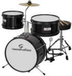 Soundsation JDK313-BK - Junior dobszett, 3 rétegű, metál fekete - hangfenyshop