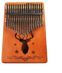Angel 17 Hangos Kalimba - Mahagóni Testtel és Természetes Díszítéssel - hangfenyshop
