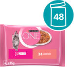 ONE Junior kiscicáknak való tasakos lazac lében 48x85g