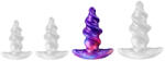 unicorny Anál plug Spiráltal Spiral alakú, széles alap 13 cm lila méret M